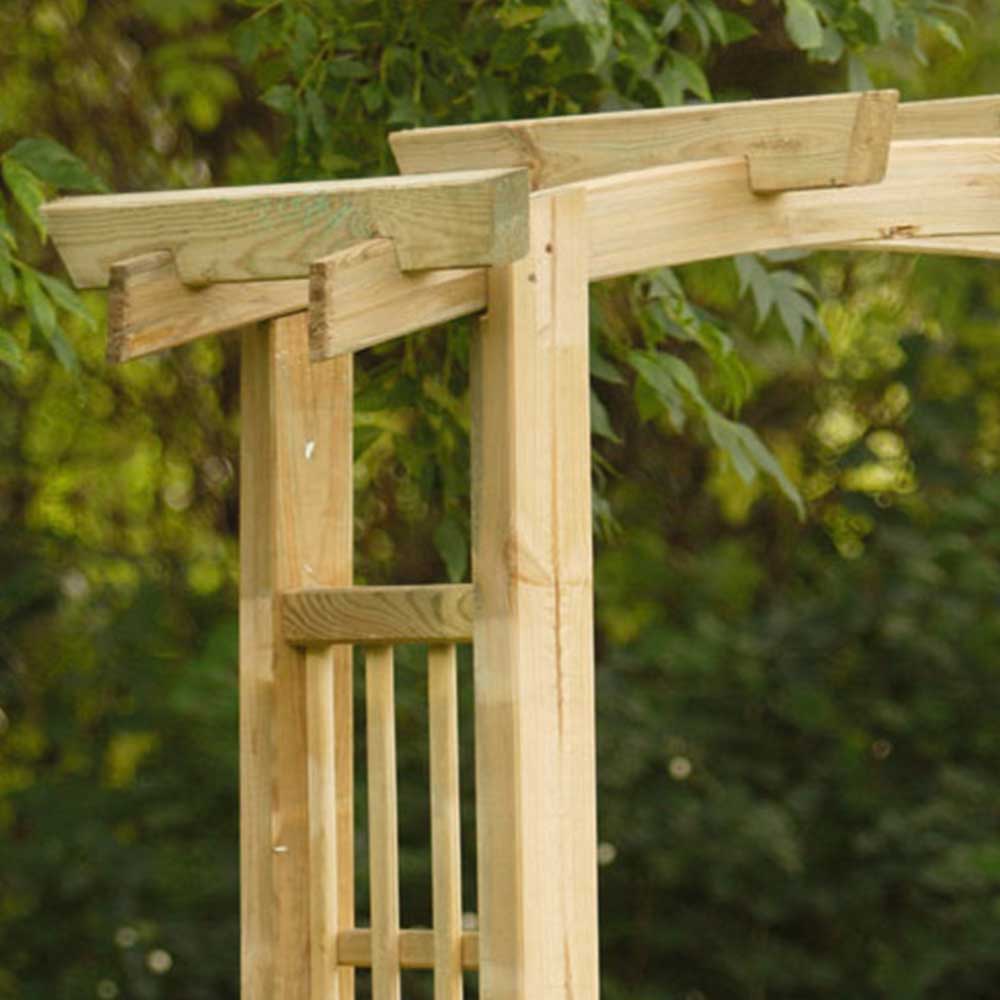 Ryeford Bow Top Pergola style Timber Garden Arch Trellis - Pure Garden ...