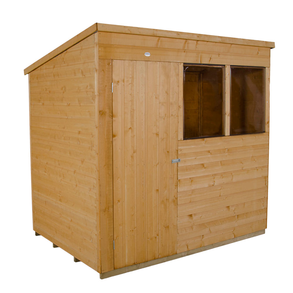 wooden 7x5 pent shiplap dip treated garden shed storage