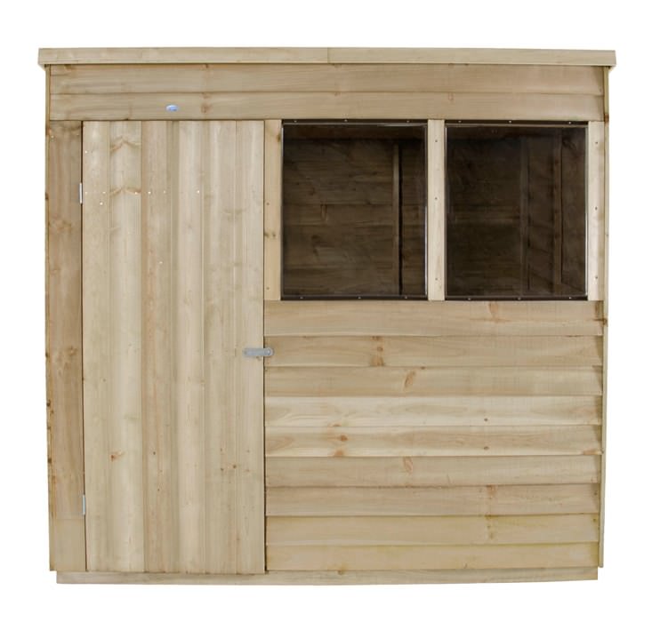 Pent Overlap Pressure Treated 5x7 Wooden Shed Garden 