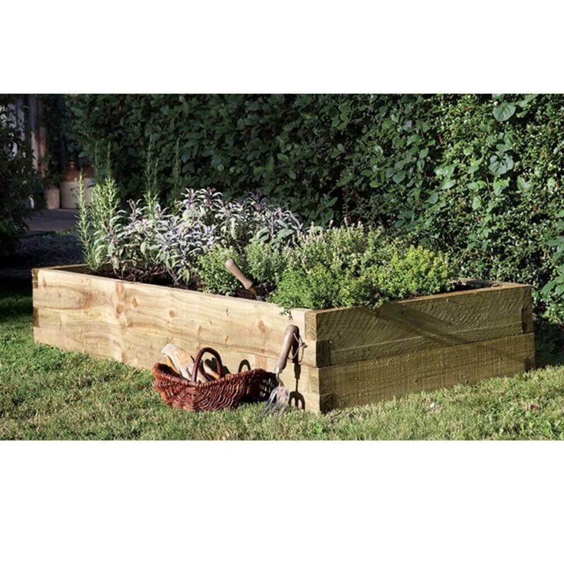 Caledonian Raised Wooden Vegetable & Flower Bed Planter