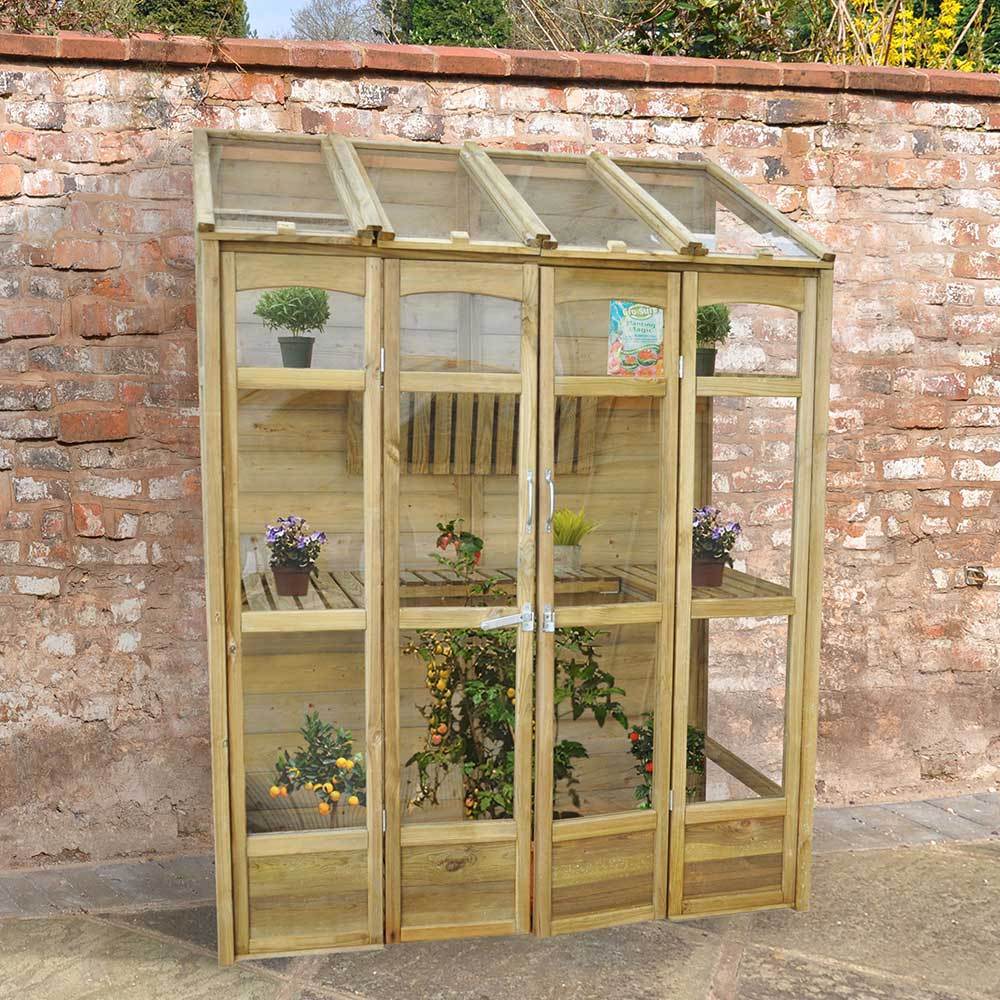 Victorian Tall Wall Greenhouse, Garden Planter Pressure Treated Pure
