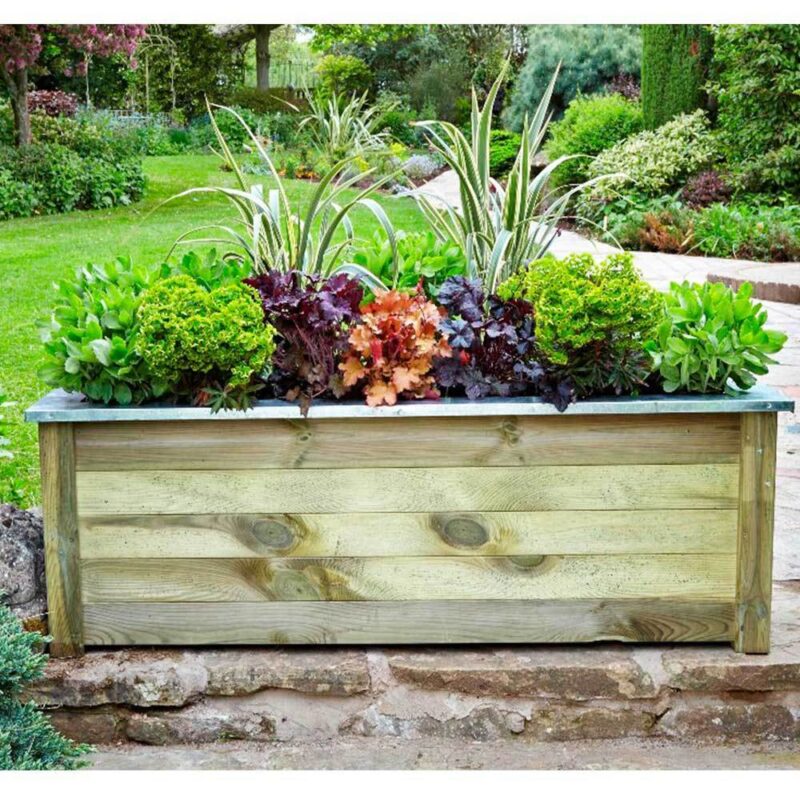 Cambridge Trough Planter Garden, Patio, Wooden Growing Bed 150 x 50