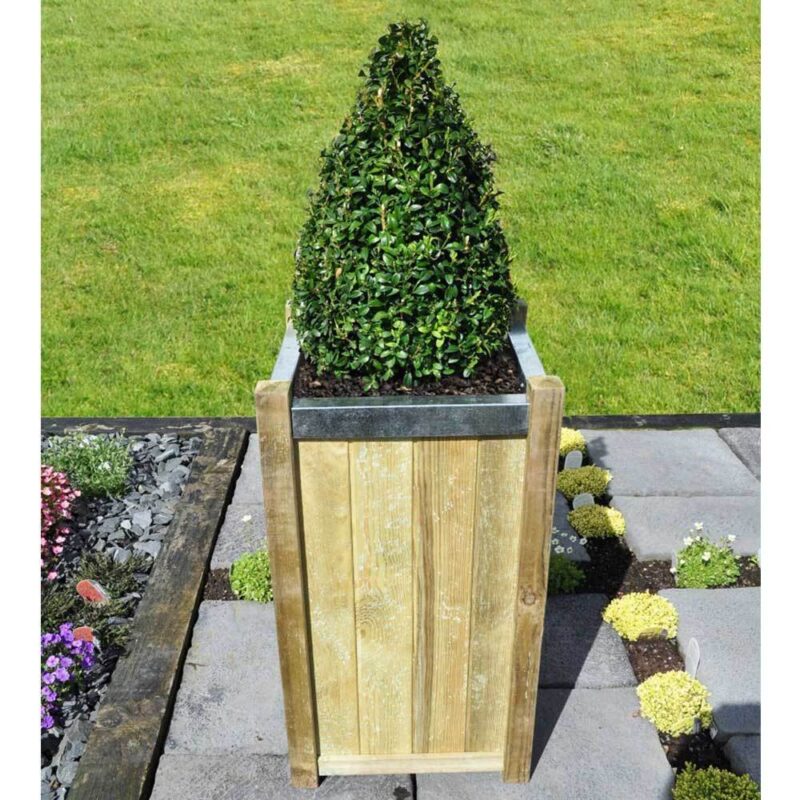 Slender Planter Small Garden, Patio, Wooden Topiary, Plant Pots- 75(h) x 40x40