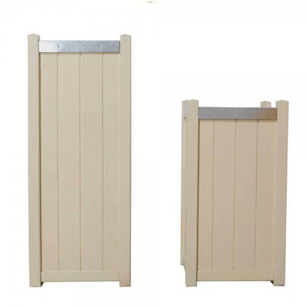 Slender Planter Tall Garden, Patio, Wooden Topiary Plant Pots 100(h) x