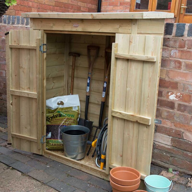 Shiplap Pressure Treated 600L Capacity Pent Garden Patio Store Chest Unit