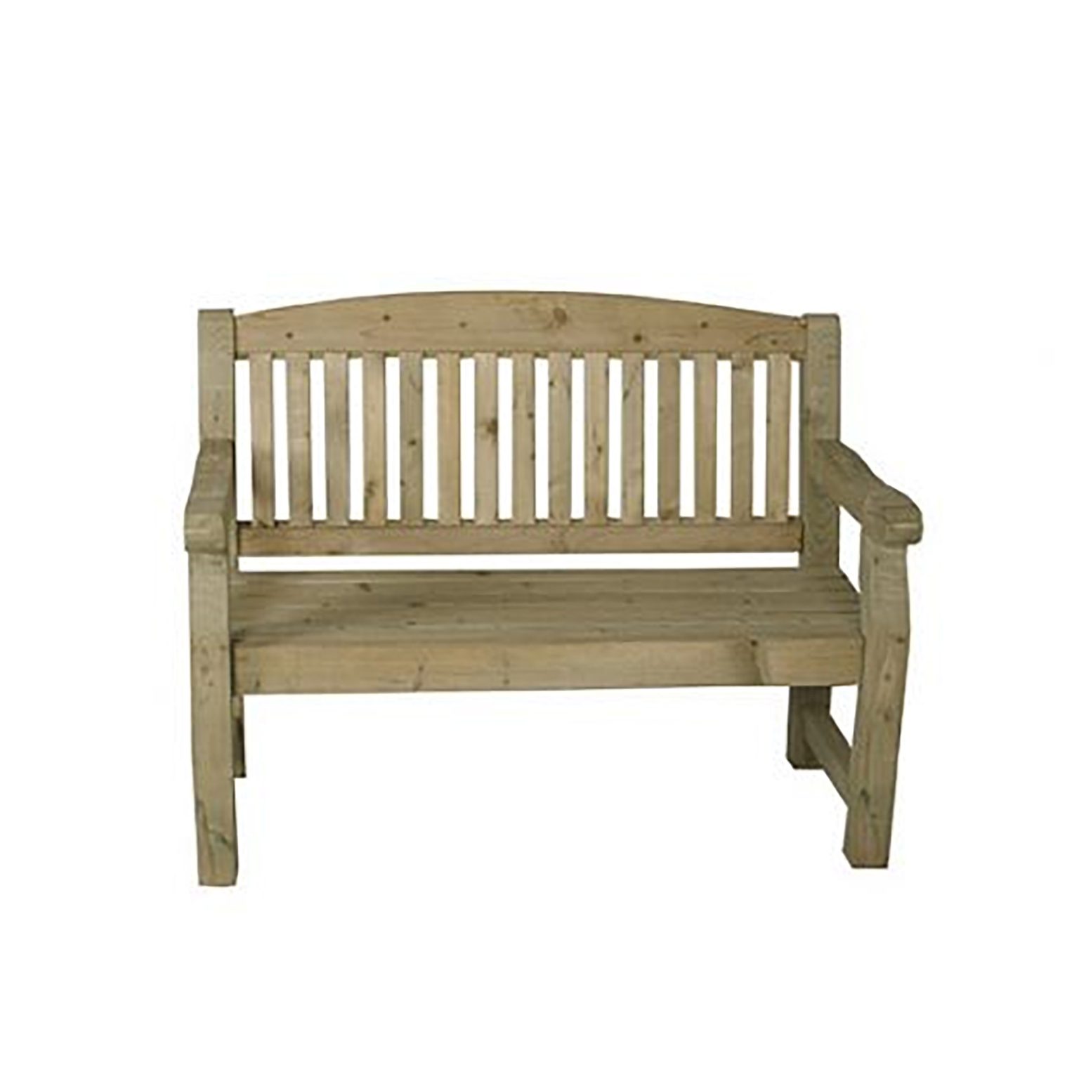Wooden Harvington 4ft Traditional Sturdy 2 Seater Garden Bench Pure
