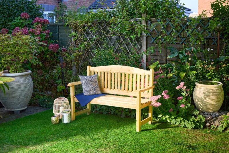 Wooden Harvington 4ft Traditional Sturdy 2 Seater Garden Bench