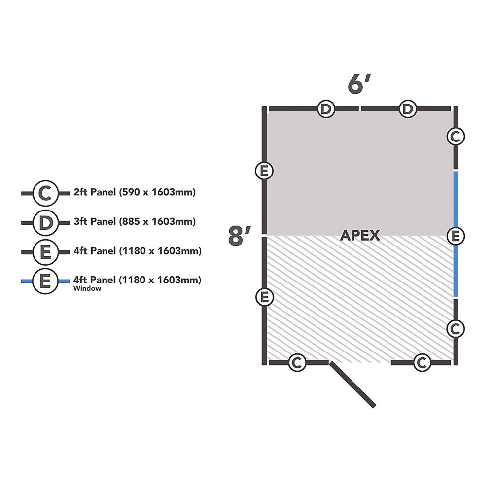 Shiplap Dip Treated 8 x 6 Apex Shed - Image 5