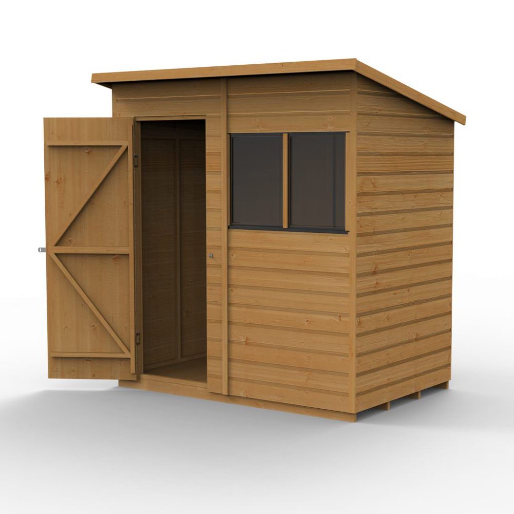 Shiplap Treated 6 x 4 Pent Garden Shed - Image 2