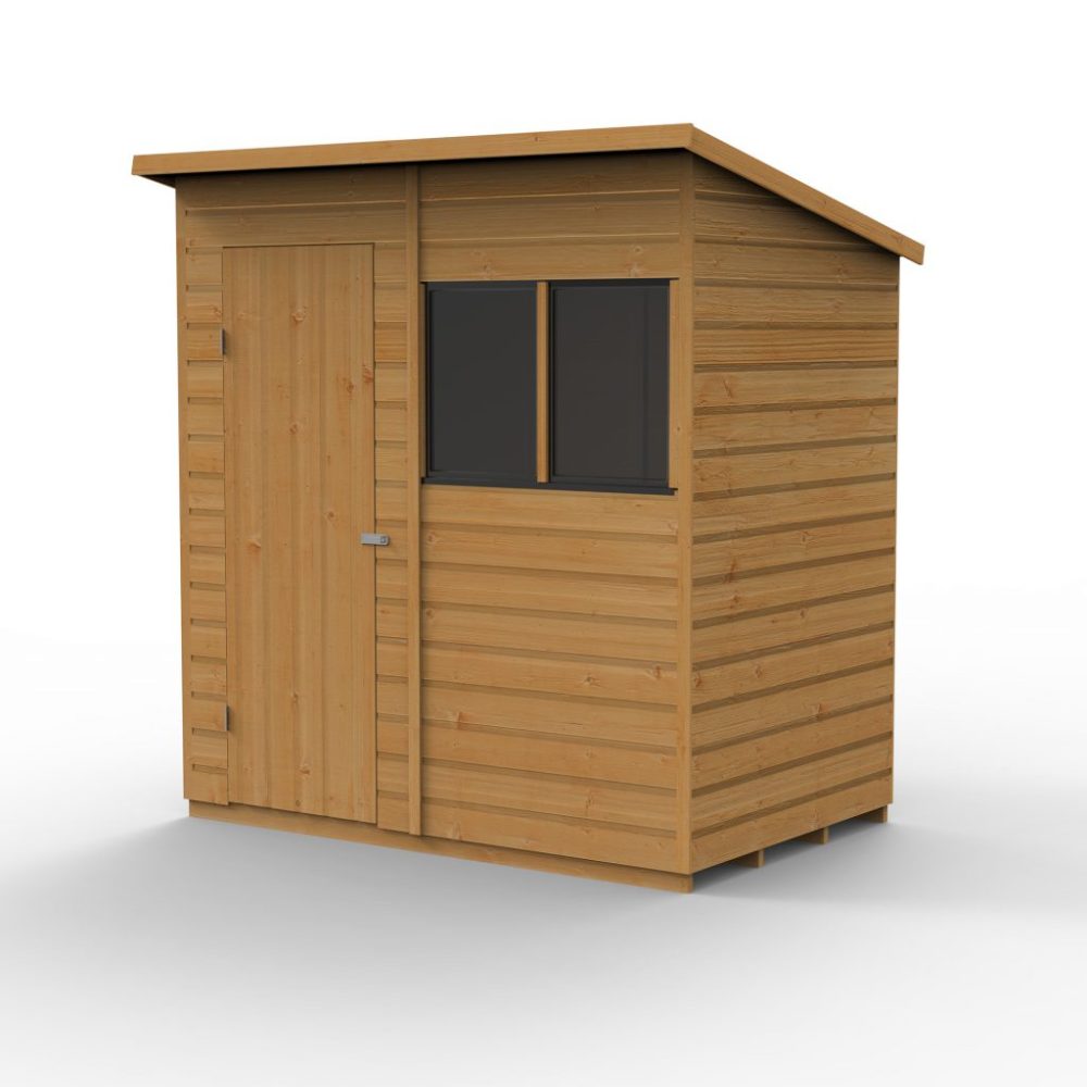 Shiplap Treated 6 x 4 Pent Garden Shed - Image 3