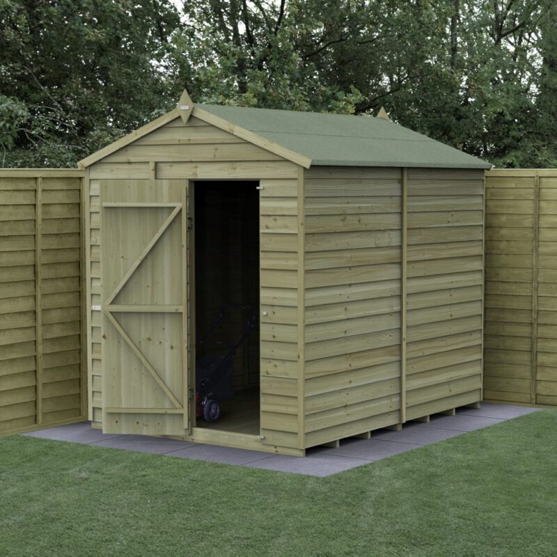Forest 8 x 6 4Life Overlap Apex Shed, No Window