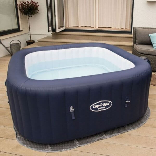 Lay Z Spa Hawaii Air Jet Square Inflatable Spa Hot 4-6 People - Pure ...