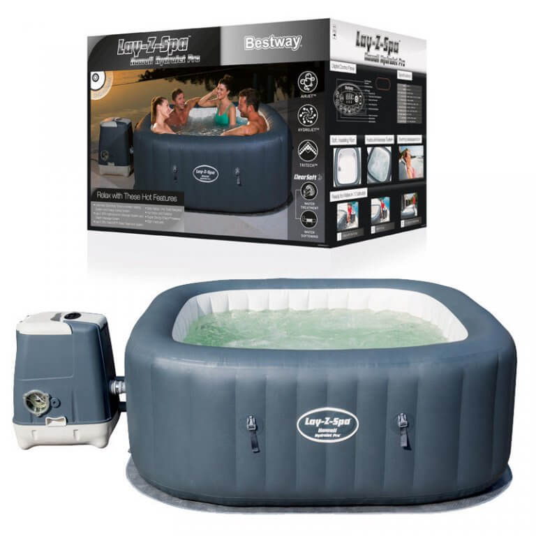 LayZSpa Hawaii Hydrojet Pro Inflatable Hot Tub (46 Person) Pure