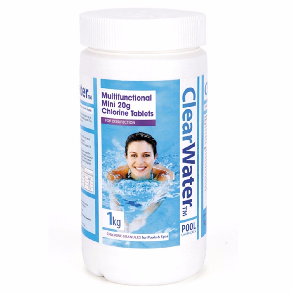 Clearwater Multifunction Tablets 1kg - 50 x 20g Chlorine Tablets for Pools & Spa