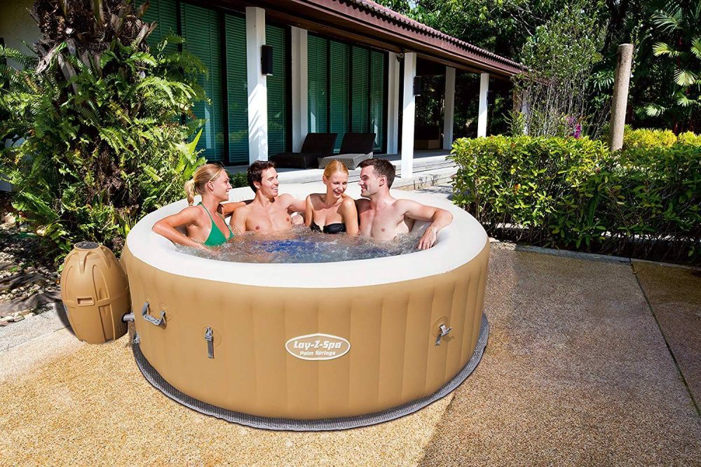 Bestway Lay-Z-Spa Palm Springs Air Jet 4-6 Person Inflatable Hot Tub