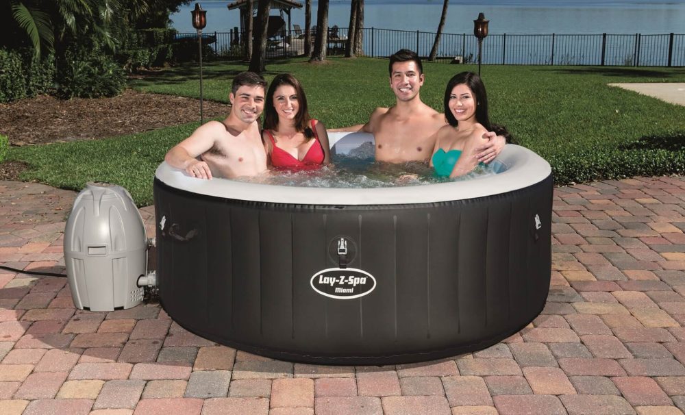 Lay Z Spa Miami Inflatable 2- 4 Person Hot Tub