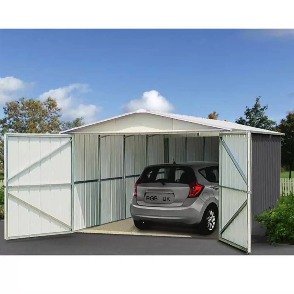 Yardmaster 10 x 17 Apex Metal Garage - Pure Garden Buildings