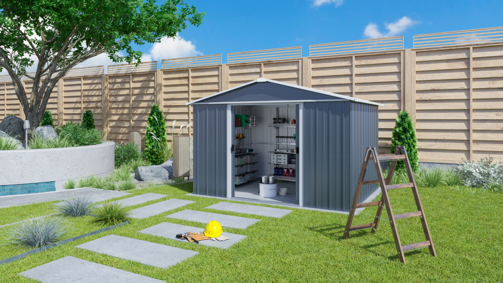 Yardmaster Castleton Apex Metal Garden Shed - Choice Of Sizes