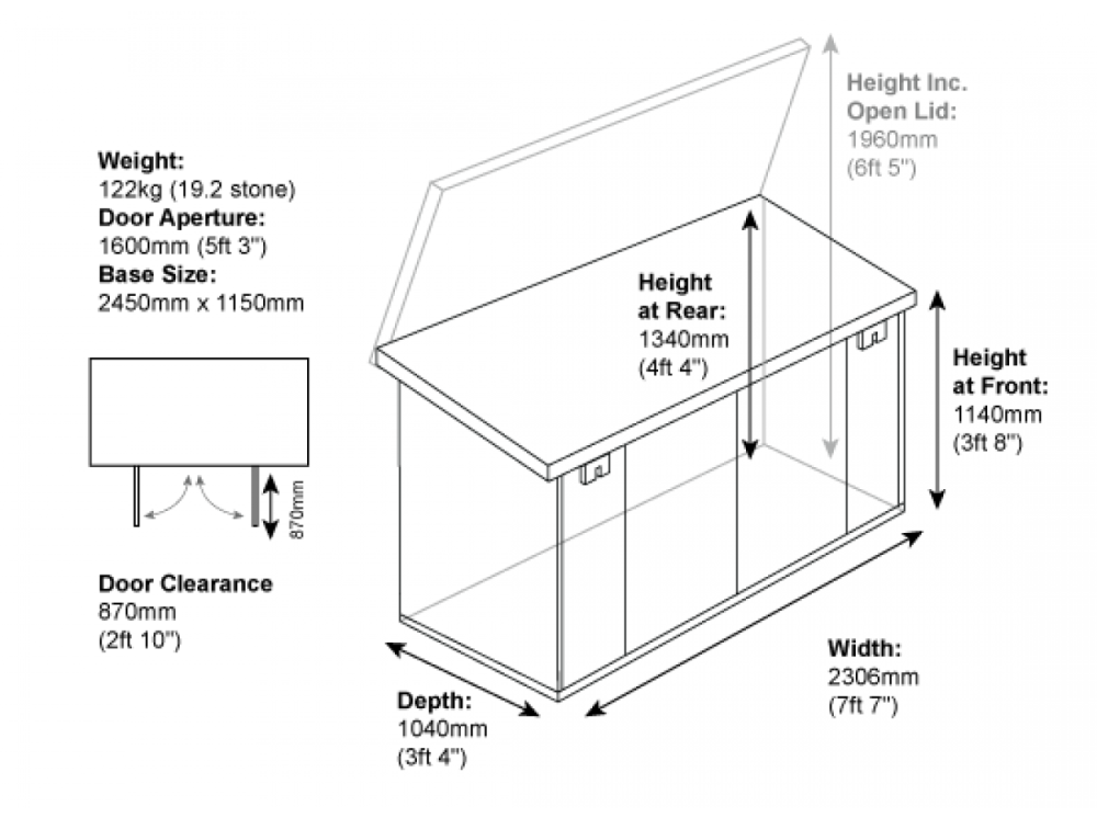 Asgard Access 8x4 Metal Garden Shed With 3 Point Locking - Image 3