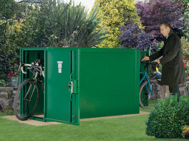 Asgard 3x6 Double Ended Metal Bike Storage For 2 Bikes