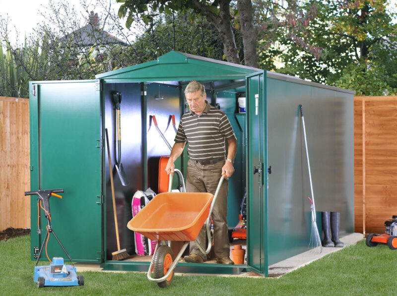 Asgard Police Approved Centurion Plus Metal Garden Shed - Choice Of Colours & Sizes