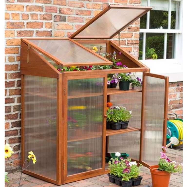 Garden Patio Hardwood Mini Greenhouse – Pure Garden Buildings