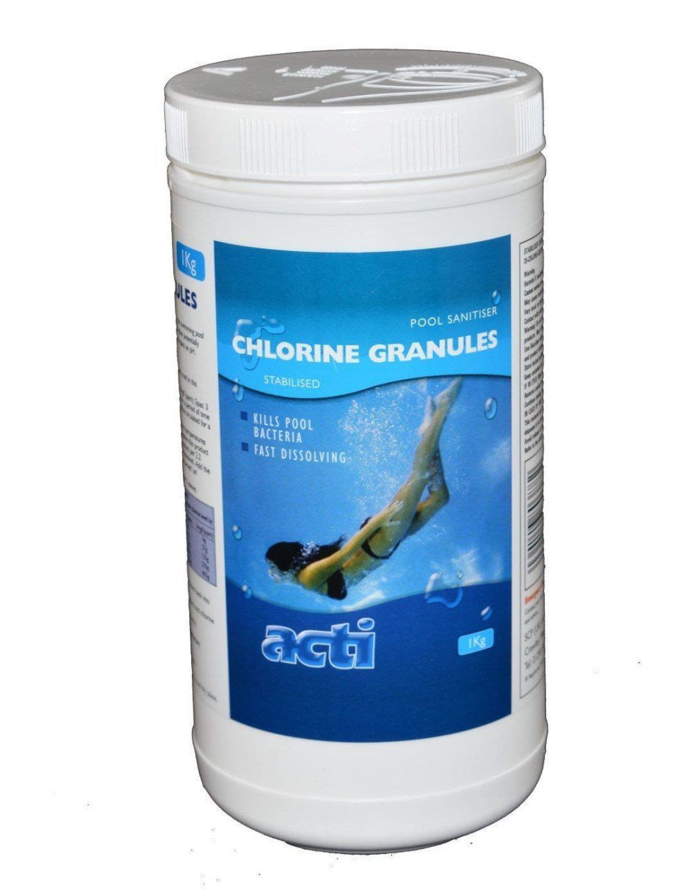 Acti 1Kg Stabilised Chlorine Granules Pool, Spa & Hot Tub Chemical Sanitiser