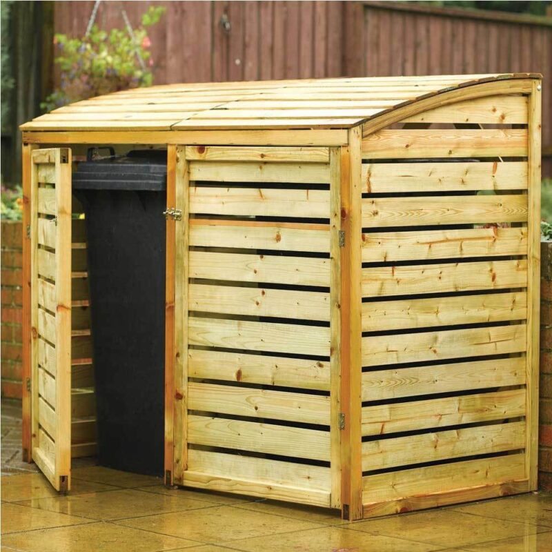 Double Bin Store Natural Timber Pressure Treated.