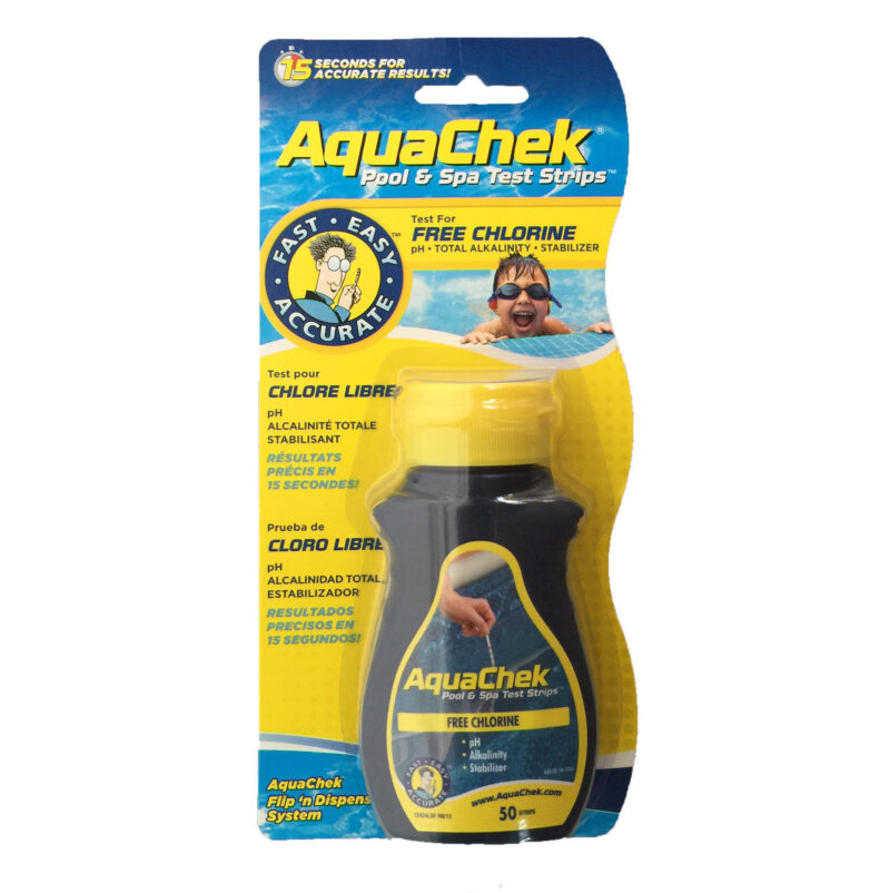 AquaChek 50 Chlorine Test Strips - Pool & Hot Tub Spa Water Testing