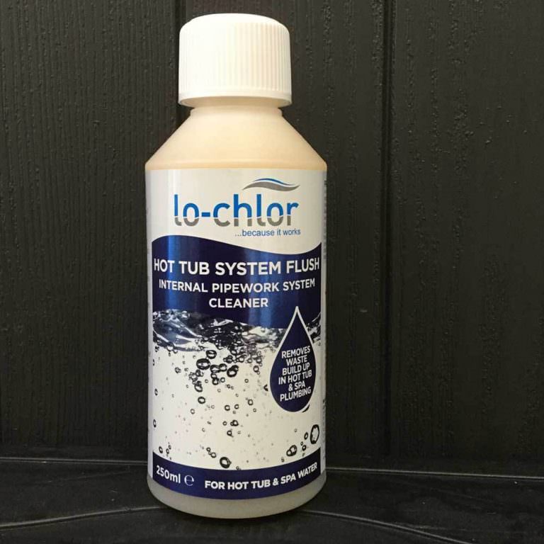 Lo Chlor Hot Tub System Flush Pipework Spa Cleaner Liquid 250ml Pure