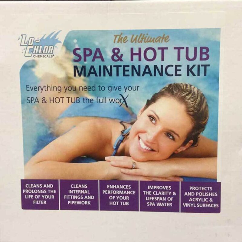 Lo Chlor Maintenance Kit Spa Hot Tub Spa Shield Cleaner Clarifier Filter cleaner