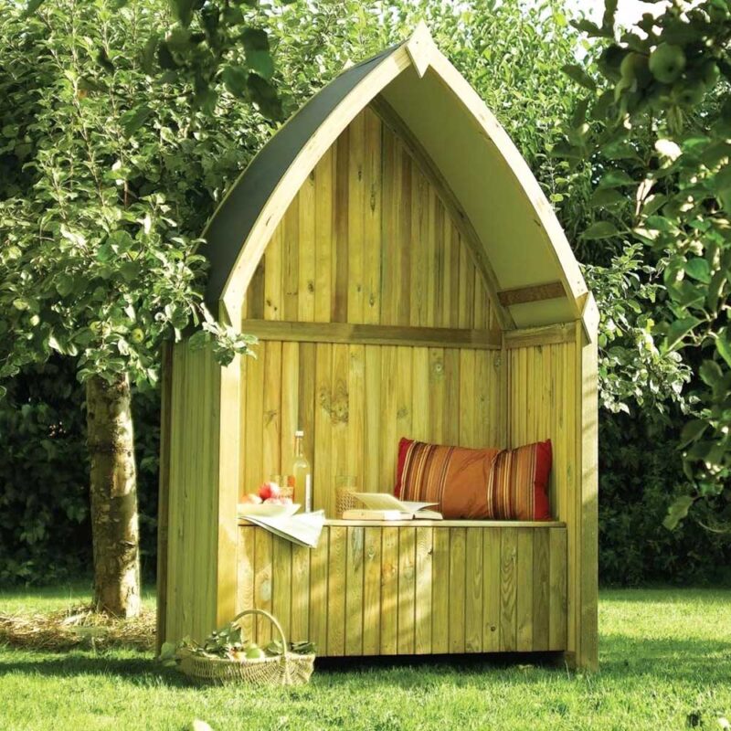 Winchester Pressure Treated Arbour with Hinged Garden Storage Seat