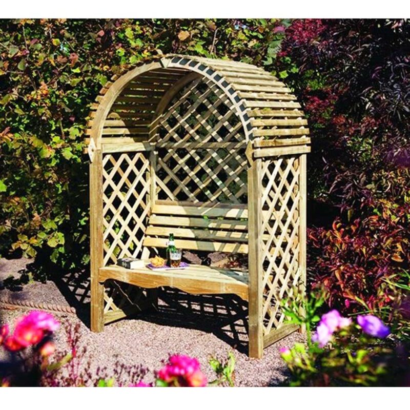 Victoria Pressure Treated Wooden Garden Arbour Seat
