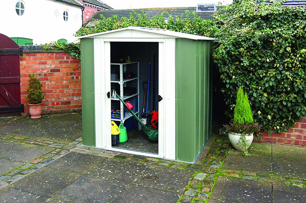 8x6 Metal Apex Garden Storage Shed - Pure Garden Buildings