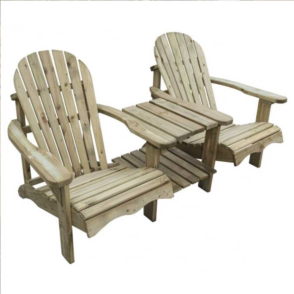 Adirondack Garden Outdoor Chair Companion Seat - Pure Garden Buildings