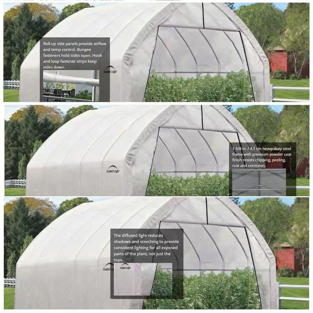 Shelterlogic x Peak Style Greenhouse in a Box Pure Garden Buildings