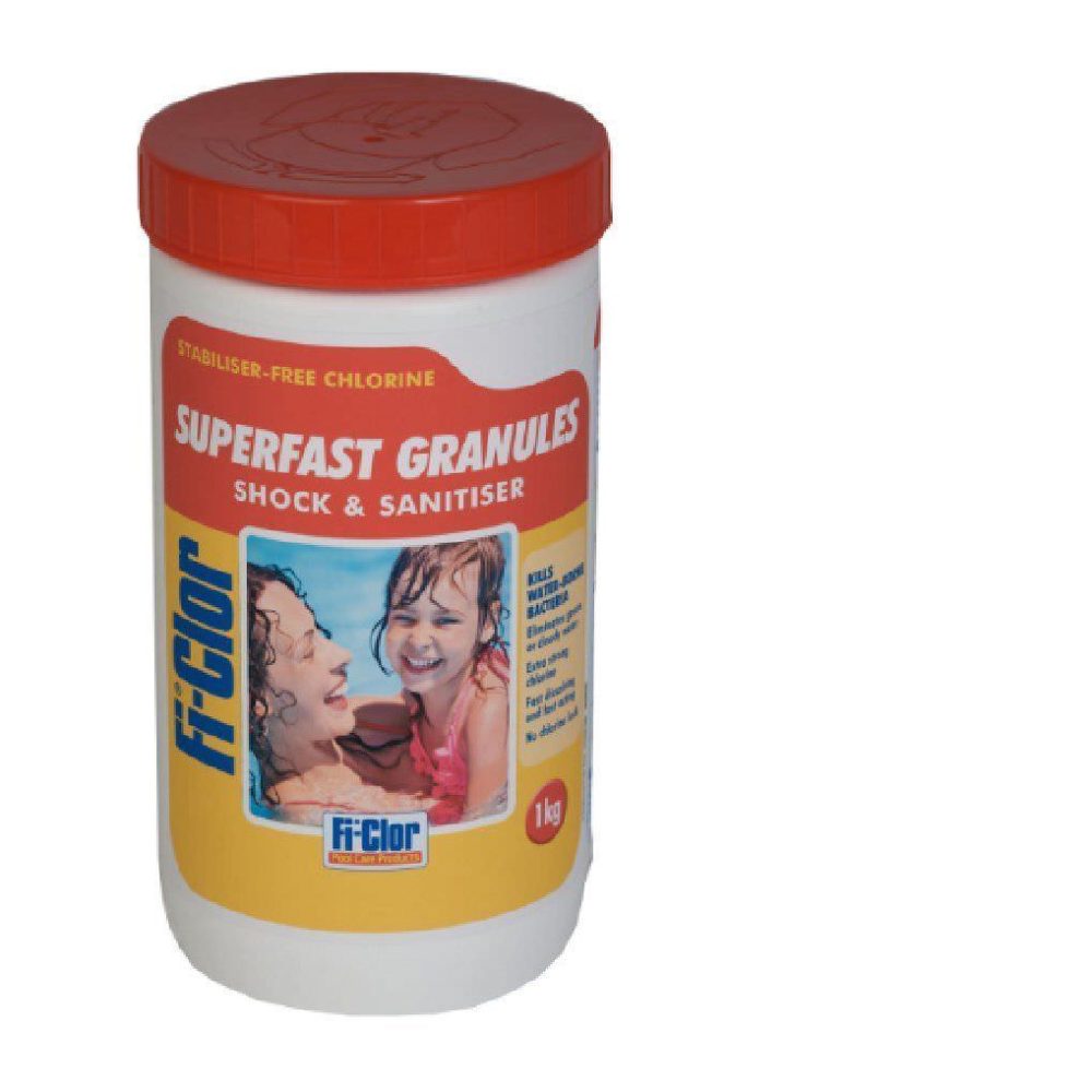 Fi-Clor Superfast Superchlorinator Chlorine Shock Granules - 1kg