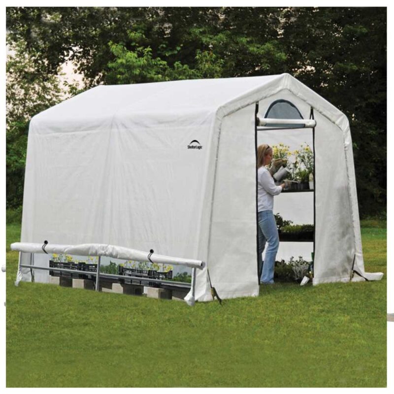 Shelterlogic Steel Frame 8x8 UV-treated Weather Proof Greenhouse in a Box