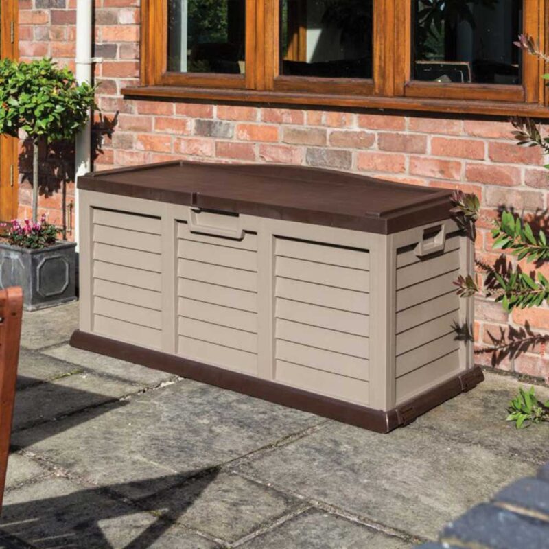 Plastic Cushion Box and Bench Sturdy Plastic Lockable Weatherproof Storage