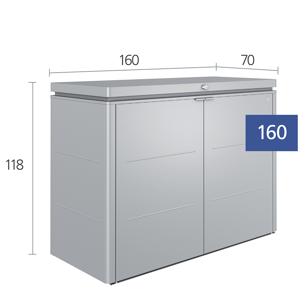 Biohort High Quality Heavy Duty Highboard 160 2x5 Metal Garden Storage