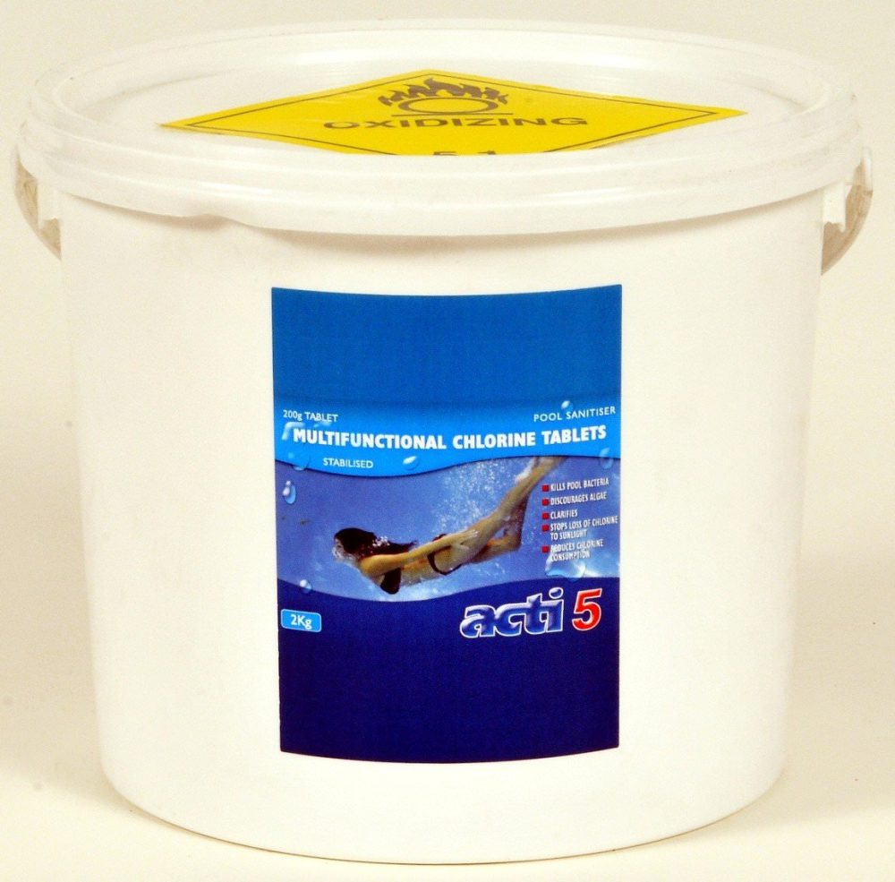 Acti 2kg 200g Multifunction Stabilised Chlorine Tablets