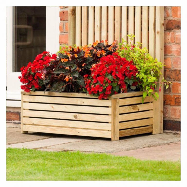 Garden Creations 2 Tier Planter Slatted Design - Pure Garden Buildings