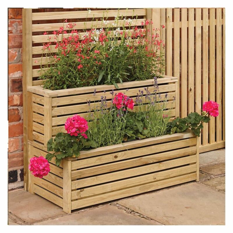 Garden Creations 2 Tier Planter Slatted Design