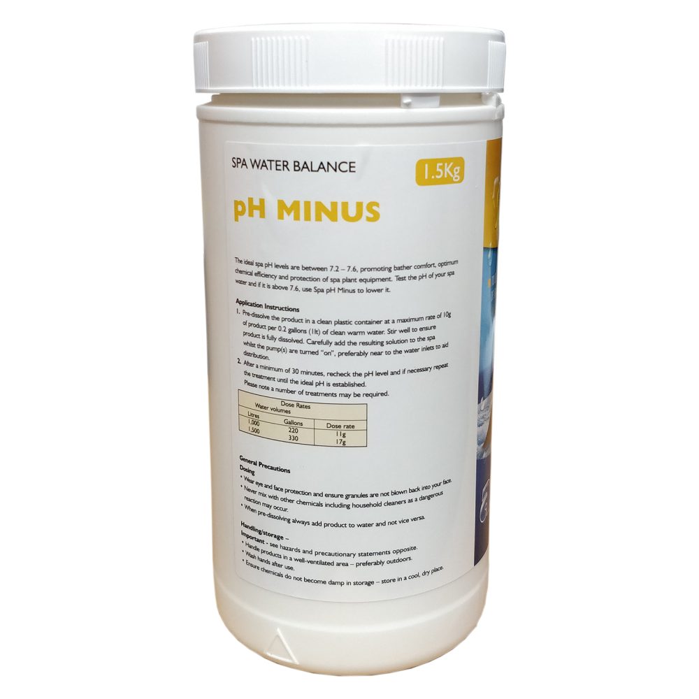 Acti 1.5kg PH Minus - Hot Tub Spa Chemical Water Balance Treatment - Image 2