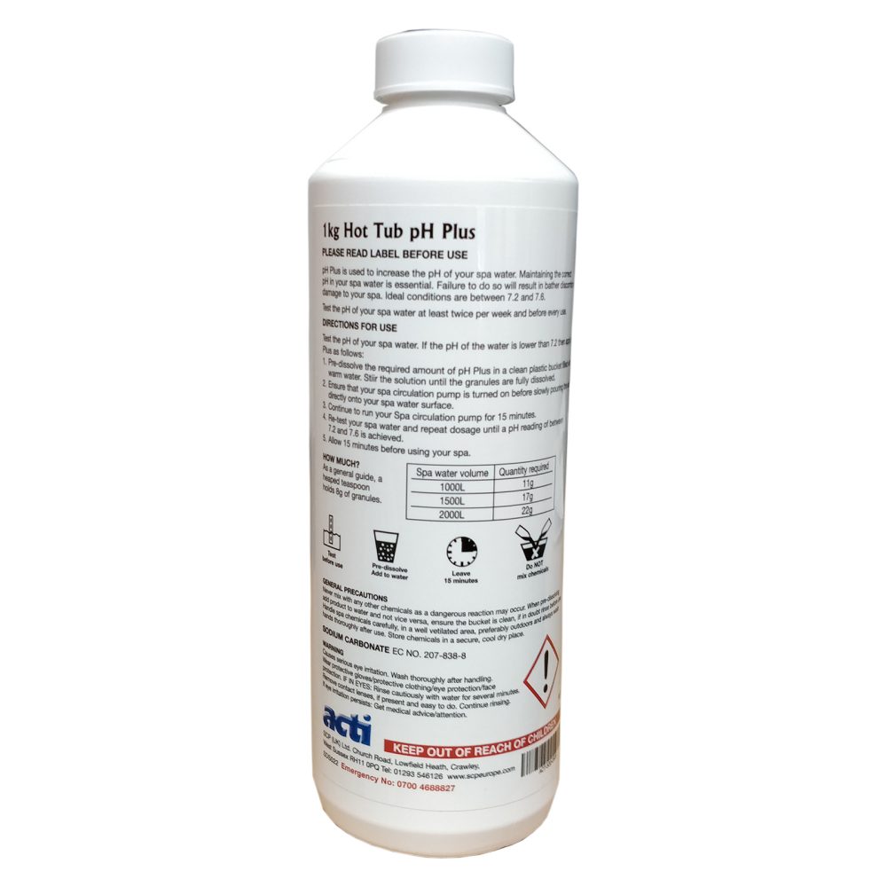 Acti 1kg PH Plus - Hot Tub Spa Chemical Water Balance Treatment - Image 2