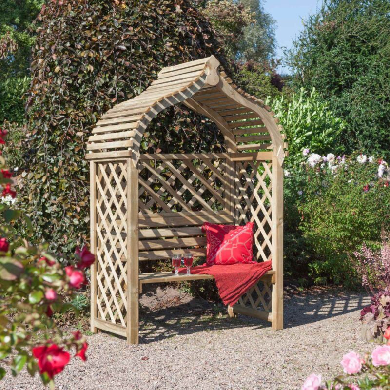 Jaipur Wooden Garden Arbour with Double Seat