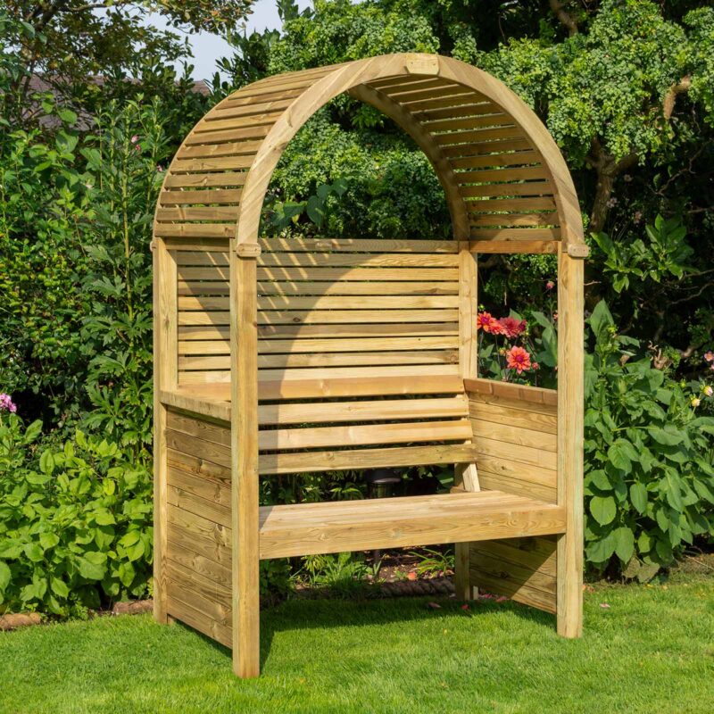 Modena Slatted Modern Design Arched Garden Arbour