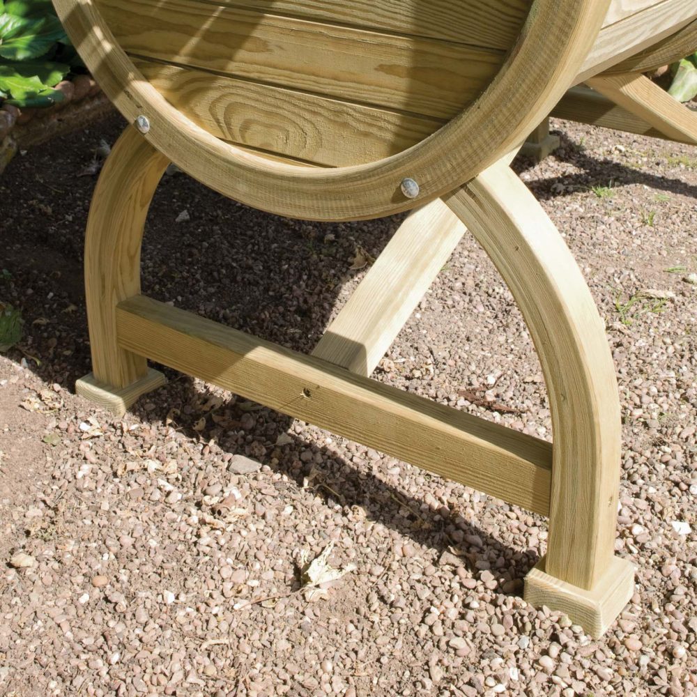 Marberry Barrel Wooden Garden Planter - Image 3