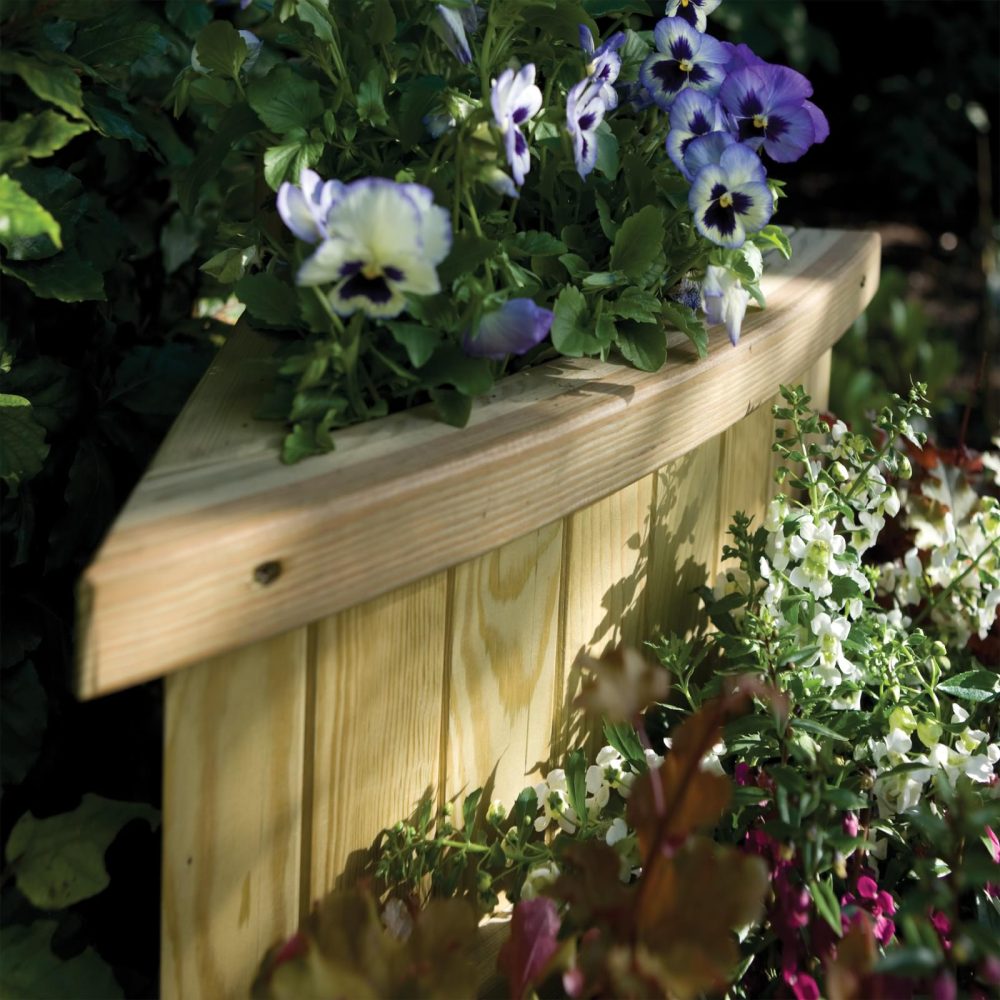 Marberry Cascade Garden Wooden Stepped Corner Planter - Image 2