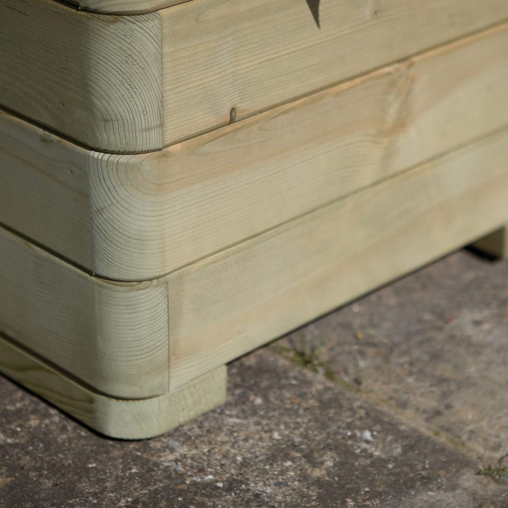 Rowlinson Marberry Square Planter - Wooden Garden Raised Flower Bed - Image 3